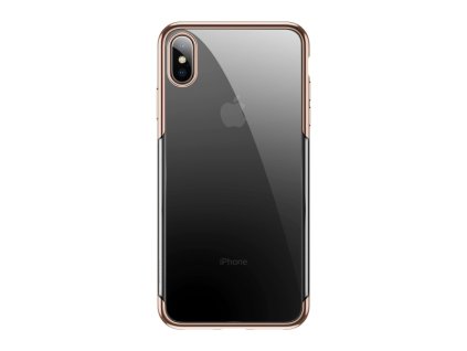 Baseus pouzdro pro iPhone XS Max Glitter transparentní-zlatá