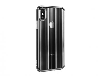 Baseus pouzdro pro iPhone XS Max Aurora transparentní černá