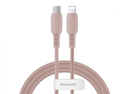 Baseus nabíjecí / datový kabel USB-C / Lightning PD 18W 1,2m Colourful růžová