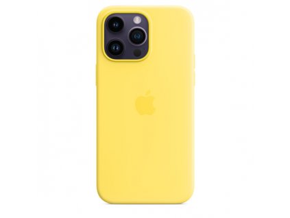 APPLE iPhone 14 Pro Max Silicone Case with MS - C.Yellow