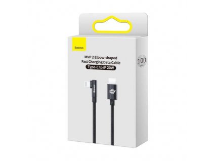 Baseus Type-C - Lightning MVP 2 Elbow-shaped Fast Charging Data Cable 20W 1m Black (CAVP000201)