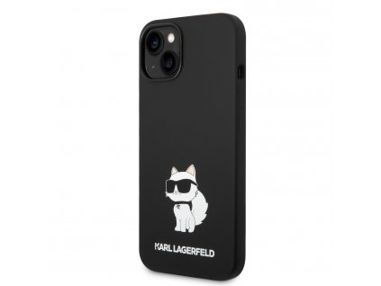 Karl Lagerfeld Liquid Silicone Choupette NFT Zadní Kryt pro iPhone 14 Plus Black