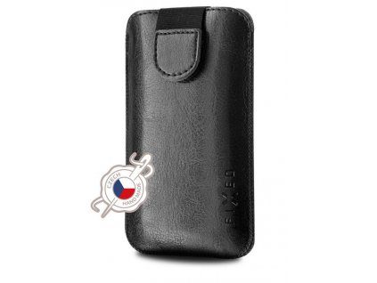 Pouzdro FIXED Soft Slim se zavíráním, PU kůže, velikost ML, černé