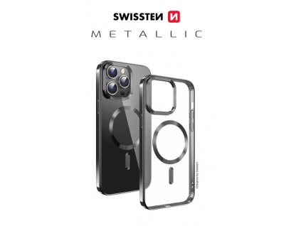 SWISSTEN CLEAR JELLY MagStick METALLIC FOR IPHONE 11 BLACK