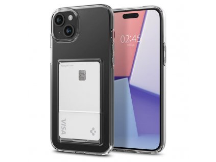 Ochranný kryt Spigen Crystal Slot pro iPhone 15 transparentní