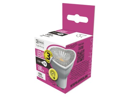 EMOS LED ŽÁROVKA PREM MR16 36° 6,3W(47W) 590lm GU10 NW