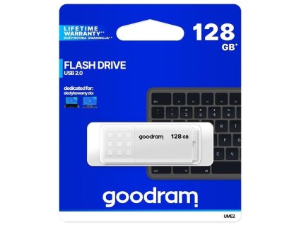 GOODRAM Flash Disk 128GB UME2, USB 2.0, bílá