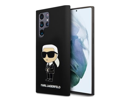 Karl Lagerfeld Liquid Silicone Ikonik NFT Zadní Kryt pro Samsung Galaxy S24 Ultra Black