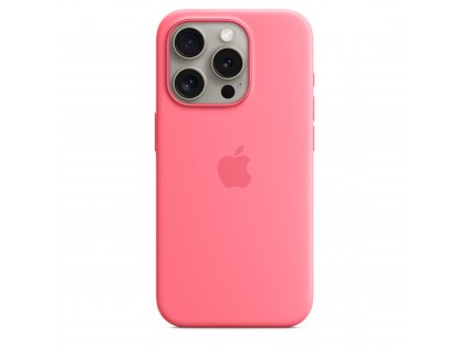 APPLE iPhone 15 ProMax Silicone Case with MS - Pink