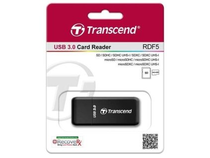 Transcend USB 3.0 čtečka RDF5 černá