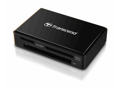 TRANSCEND Card Reader F8 + USB kabel, USB 3.0, Black