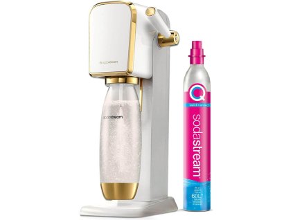 SodaStream ART výrobník sody, mechanický, 1l láhev, bombička s CO2, zlatý