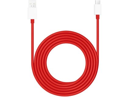 OnePlus SUPERVOOC Charge USB-A/USB-C Datový Kabel 10A 1,5m Red