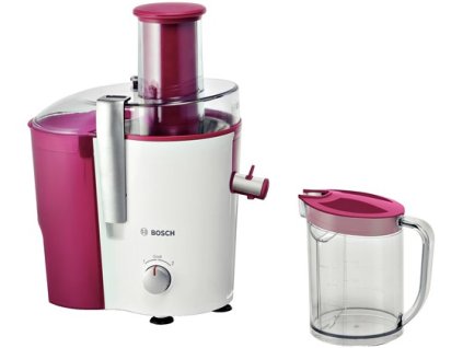 Bosch MES25C0 lis na citrusy/odšťavňovač Odstředivý odšťavňovač 700 W Třešeň (ovoce), Průhledná, Bíl
