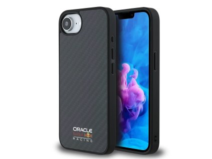 Red Bull Carbon Shiny Logo MagSafe Zadní Kryt pro iPhone 16e Black