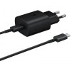EP-TA800EBE + EP-DG980BBE Samsung 25W Cestovní nabíječka + USB-C/USB-C Datový Kabel Black (OOB Bulk)