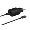 EP-TA800EBE + EP-DA905BBE Samsung 25W Cestovní nabíječka + USB-C/USB-C Datový Kabel Black (OOB Bulk)