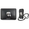 Karl Lagerfeld Kožené Sleeve Pouzdro pro MacBook Air/Pro +  Saffiano PU Pouch S/M Black