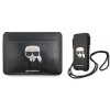 Karl Lagerfeld Kožené Sleeve Pouzdro pro MacBook Air/Pro + Saffiano Metal Logo PU Pouch L Black