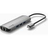 SWISSTEN USB-C Hub 8 in 1 (Barva Aluminium)