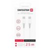 DATA CABLE SWISSTEN TPE USB-C/USB-C POWER DELIVERY 5A (100W) 2,5 M WHITE