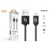 Datový kabel ALIGATOR 2A iPhone lightning 2m, černý