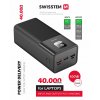 SWISSTEN POWER LINE POWER BANK 40000 mAh FOR LAPTOPS 100W POWER DELIVERY BLACK