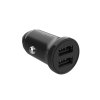 FIXED Dual USB Car Charger 15W + USB/micro USB Cable, black