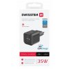 SWISSTEN TRAVEL CHARGER GaN 1x USB-C 35W PD + 1x USB-A 27W QC BLACK