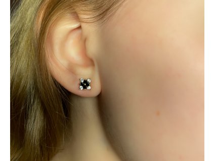 Zlaté náušnice se zirkony 2000269800005