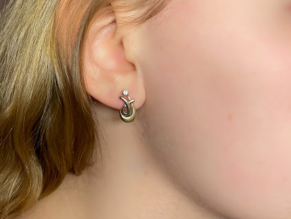 Zlaté náušnice se zirkony 2000220180009