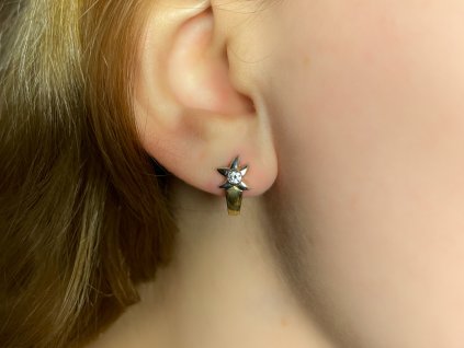 Zlaté náušnice se zirkony 2000293920007