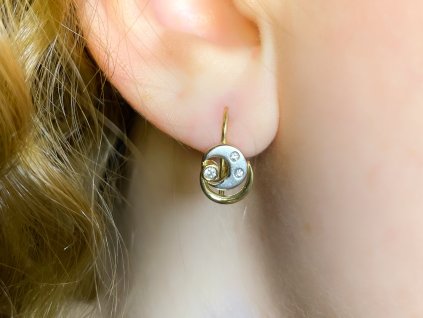 Zlaté náušnice se zirkony 2000220710008