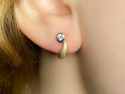 Zlaté náušnice se zirkony 2000220210003