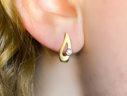 Zlaté náušnice se zirkony 2000220600002