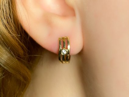 Zlaté náušnice se zirkony 2000219280000