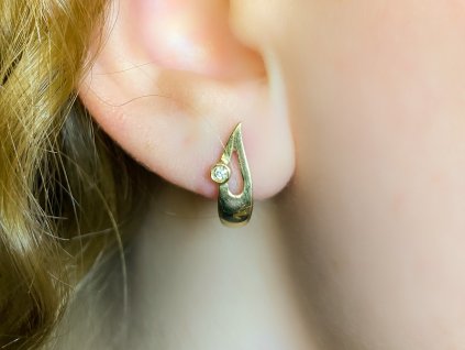 Zlaté náušnice se zirkony 2000220320009