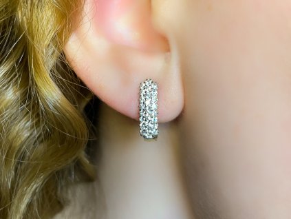 Zlaté náušnice se zirkony 2000215740003