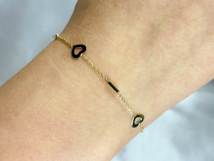 Zlatý náramek ve tvaru srdce 2000305000000