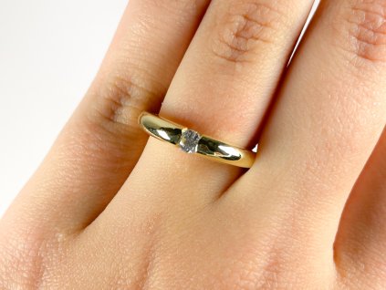 Zlatý prsten se zirkony 2000303980007
