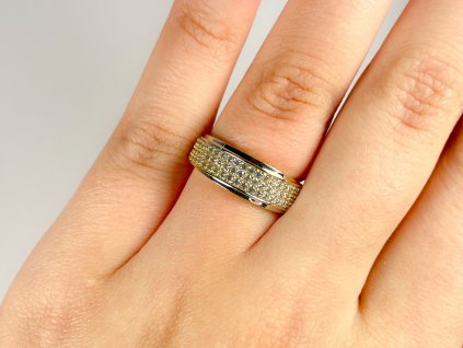 Zlatý prsten se zirkony 2000304270008