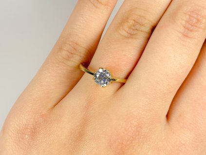 Zlatý prsten se zirkony 2000304450004