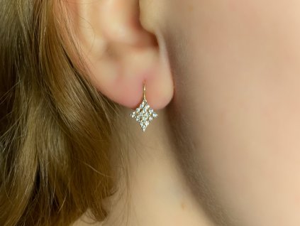 Zlaté náušnice se zirkony 2000213470001