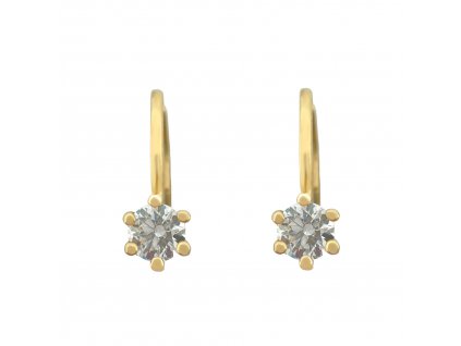 Zlaté náušnice se zirkony 2000306140002