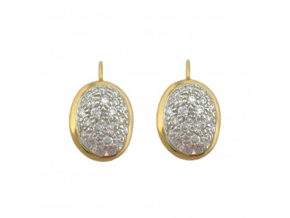 Zlaté náušnice se zirkony 2000224610007