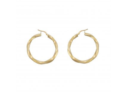 Náušnice ze žlutého zlata, kruhy 2000311510005