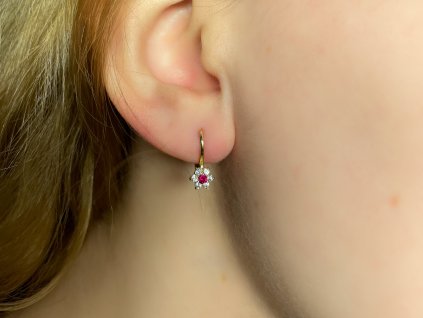 Zlaté náušnice se zirkony 2000214420005