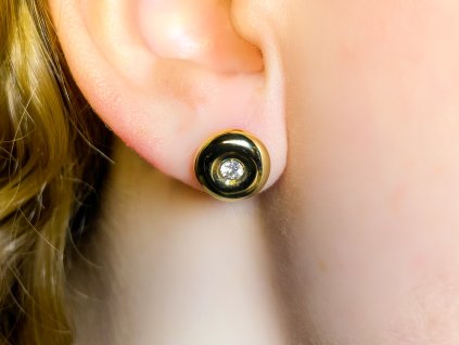 Zlaté náušnice se zirkonem 2000269810004