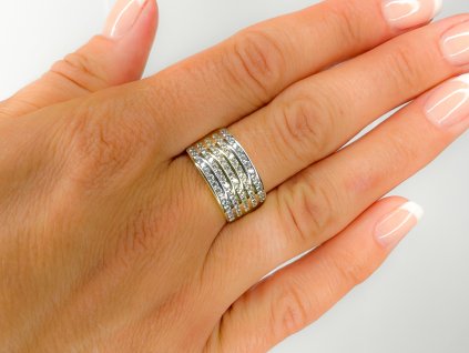 Zlatý prsten se zirkony 2000272950001