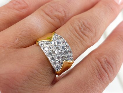 Zlatý prsten se zirkony 2000271680008